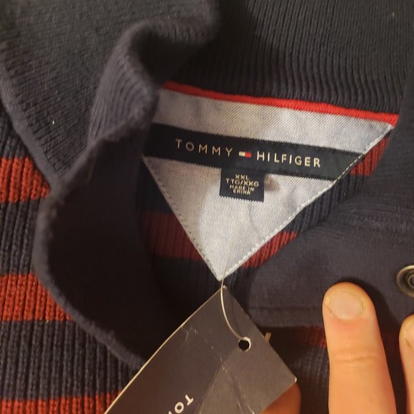 Tommy Hilfiger thick warm long sleeve quarter snap sweater - Picture 5 of 6